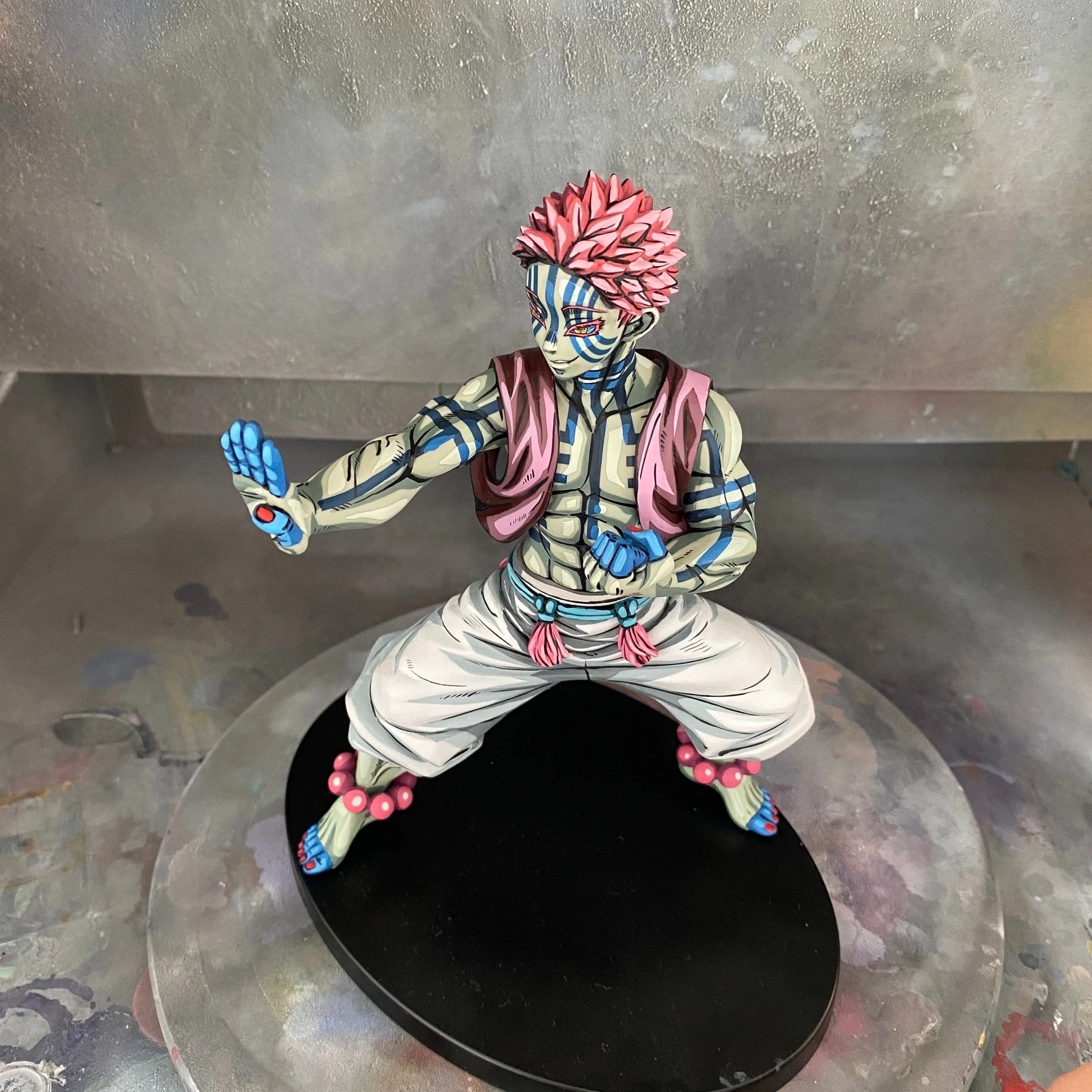 Repaint 2D akaza figure-Demon Slayer: Kimetsu No Yaiba-akaza - Image 4