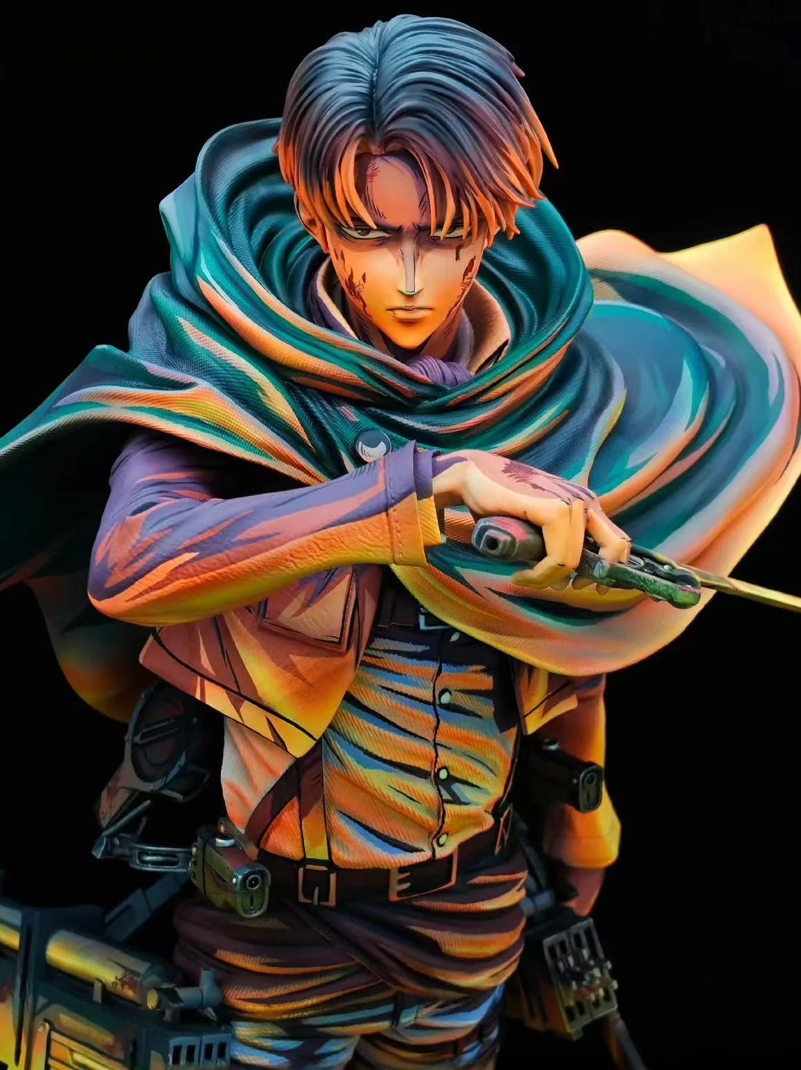 2d comic color comic attack on titan figure repaint-levi - Image 2