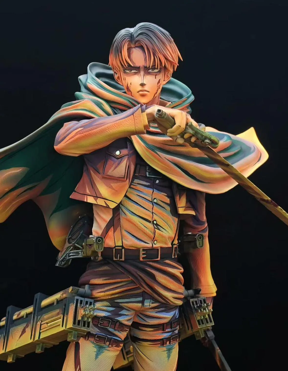 2d comic color comic attack on titan figure repaint-levi - Image 3