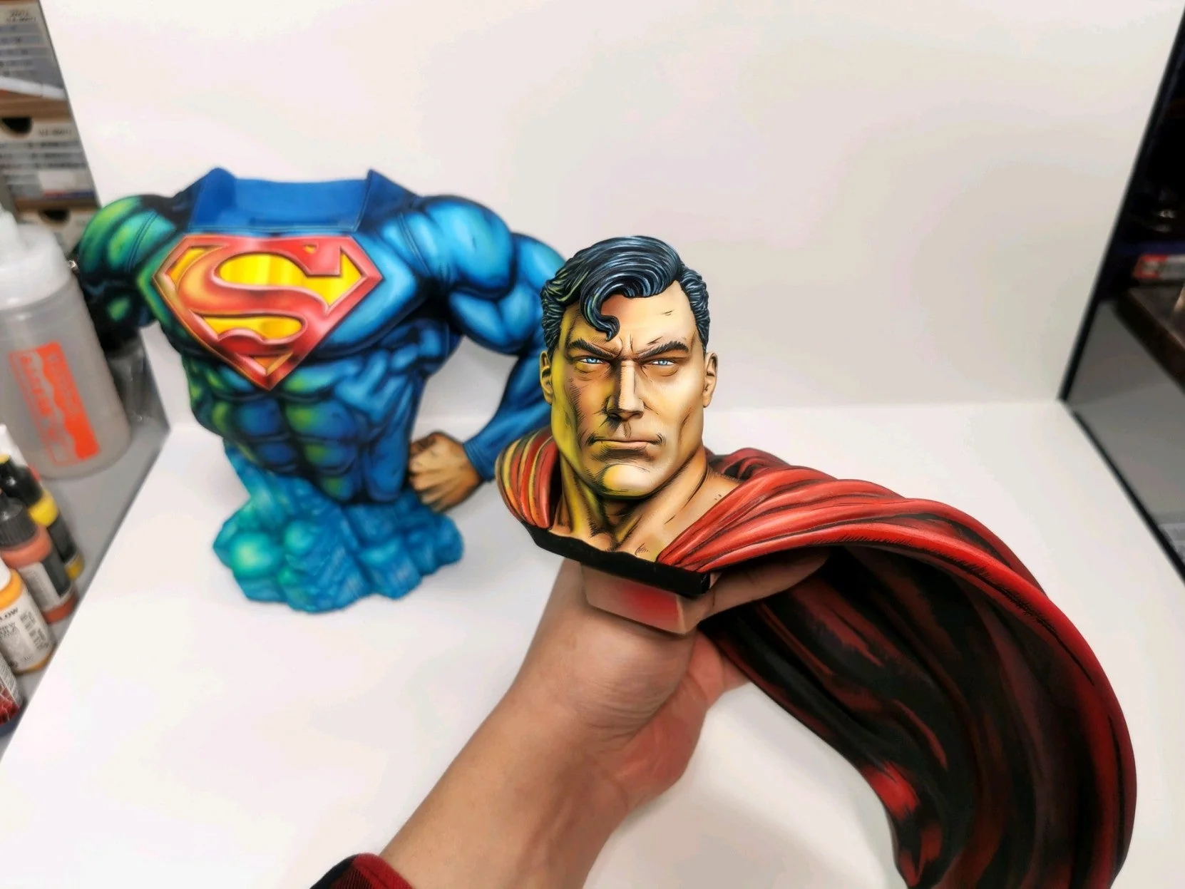 2d comic color comic DC figure repaint-superman-Half body - Image 8