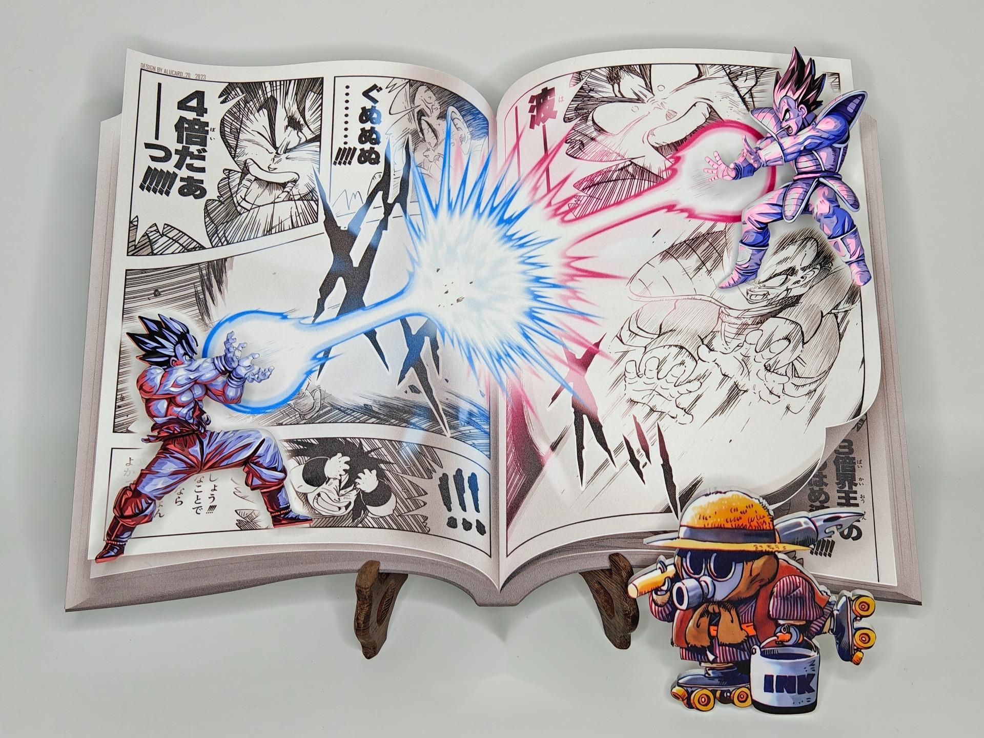 2d comic color comic dragonball figure repaint-goku and vegeta