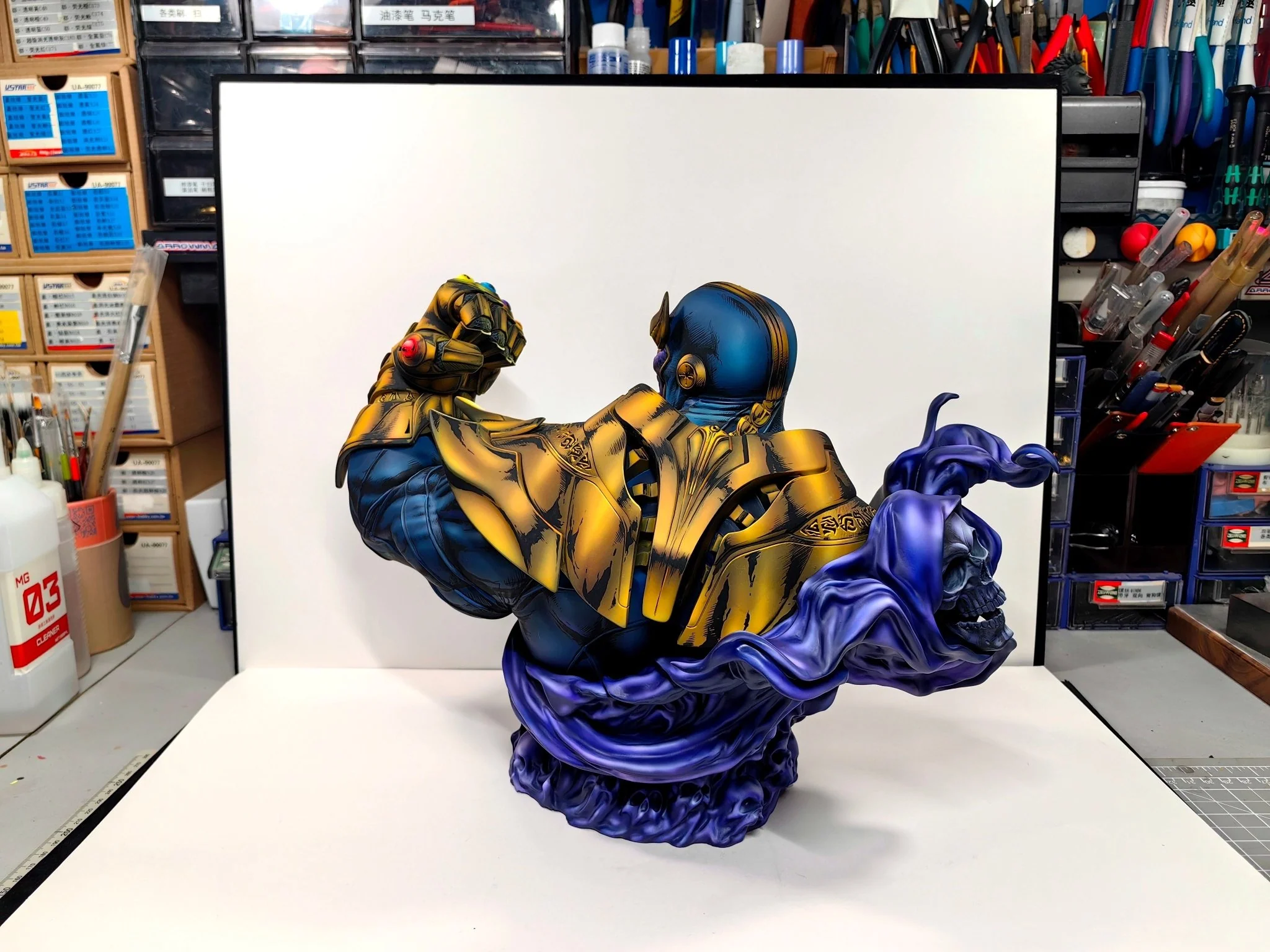 2d comic color comic marvel figure repaint-Thanos-half body - Image 5
