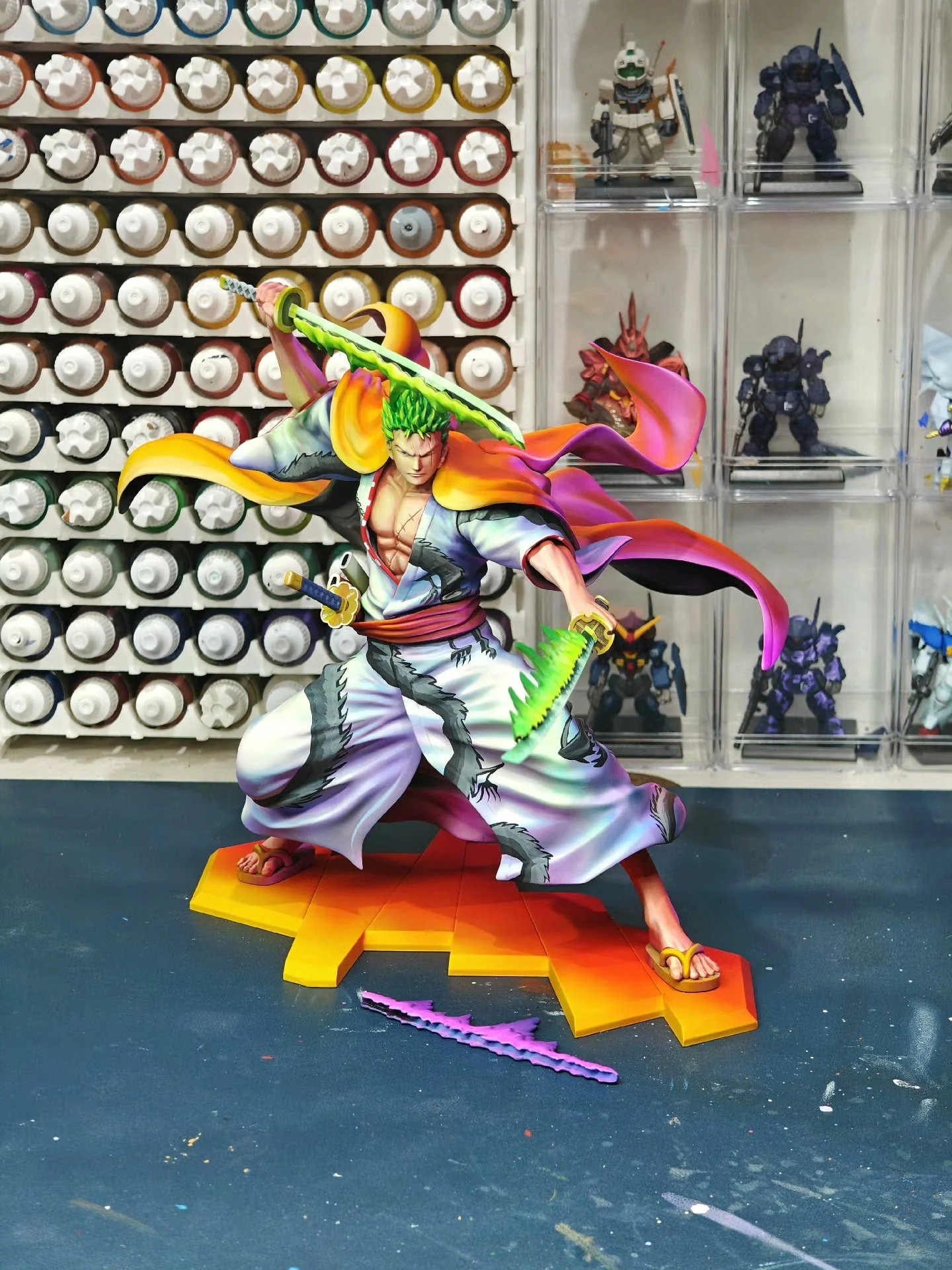 2d comic color comic onepiece figure repaint-zoro