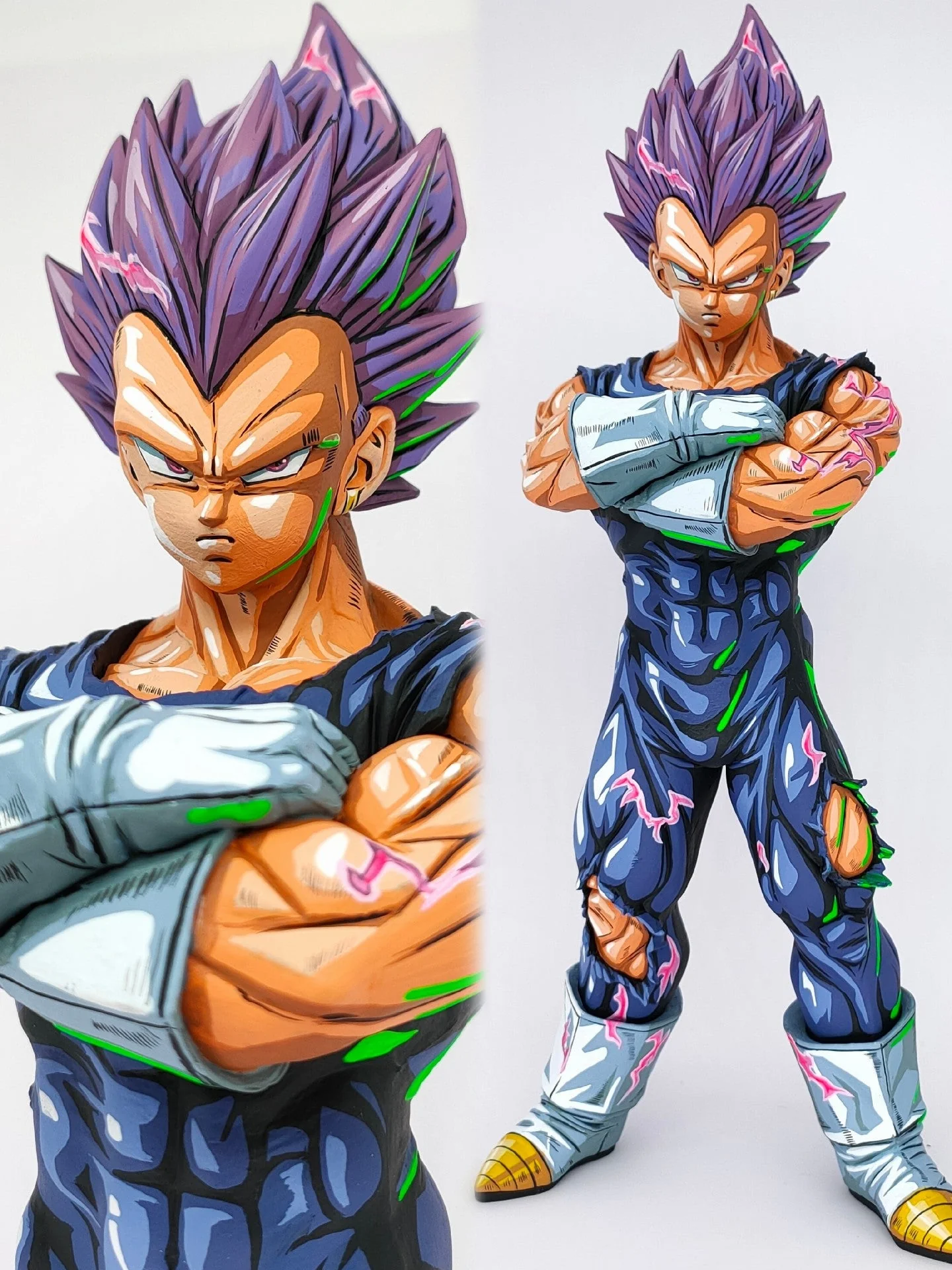 2d comic color dragonball figure repaint- Purple vegeta