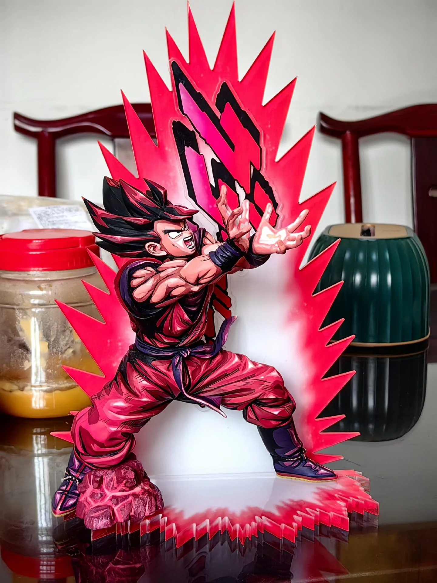 2d comic color dragonball figure repaint-red goku - Image 2
