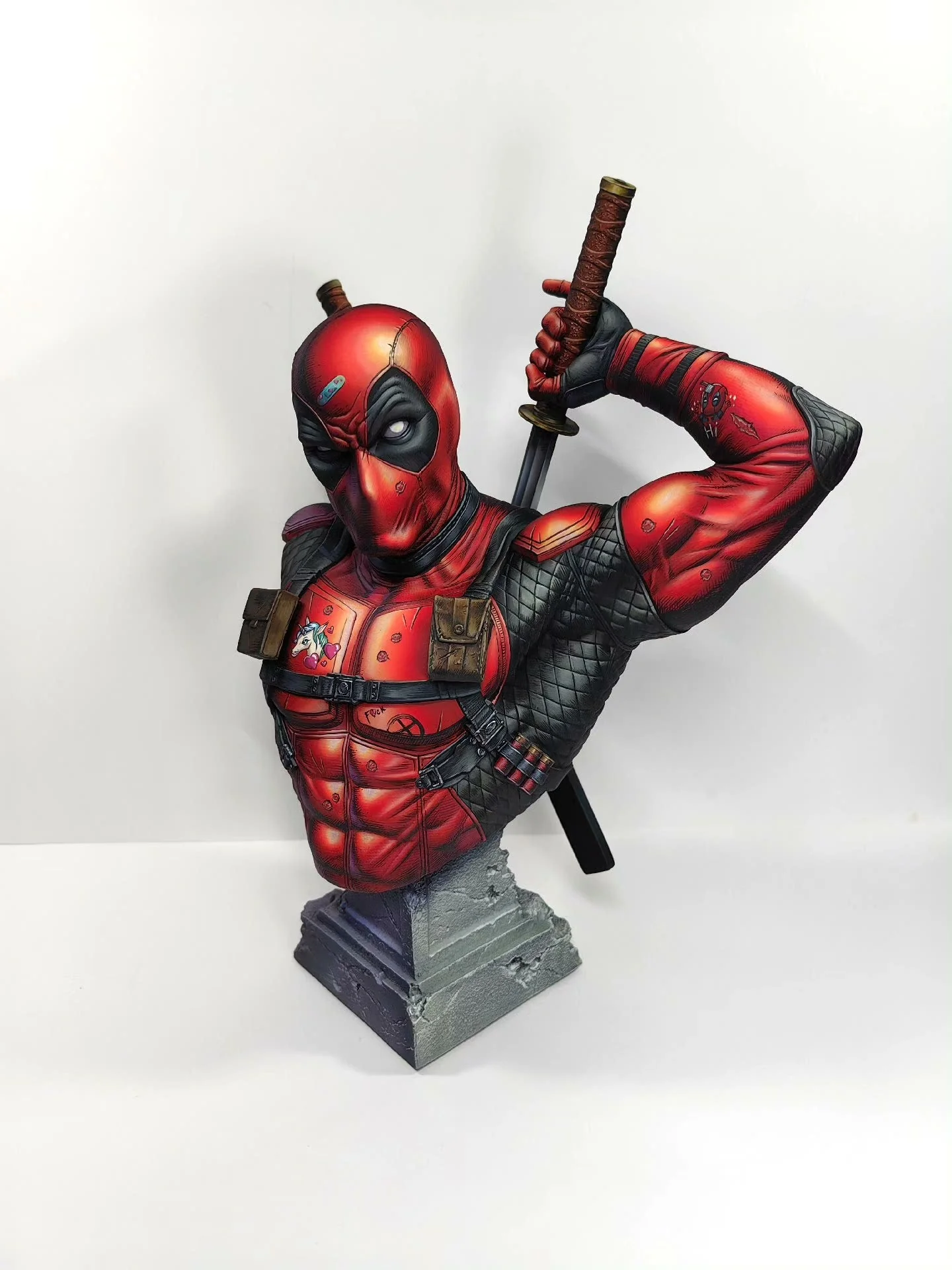 2d comic color  marvel figure repaint-Deadpool - Image 3