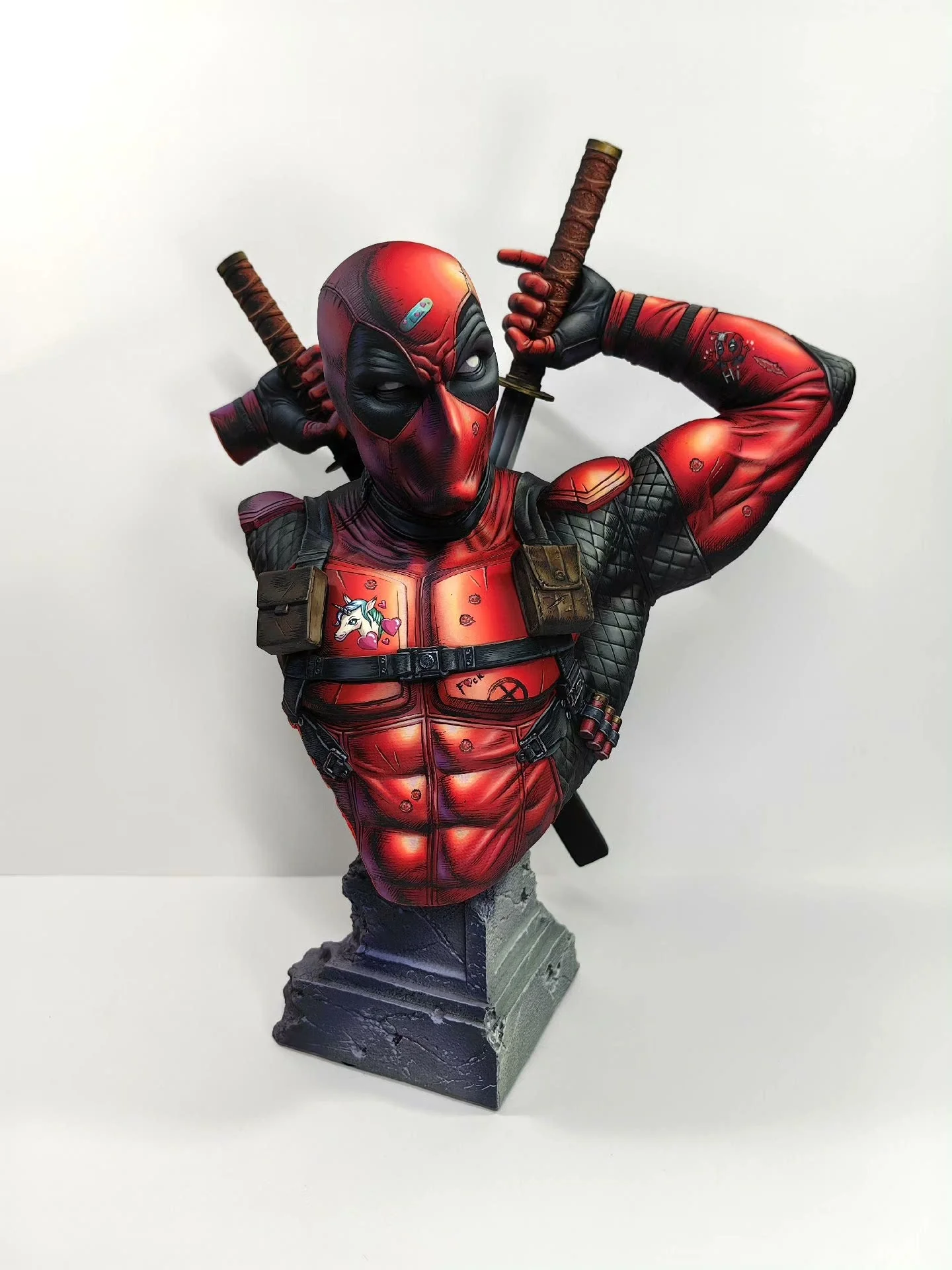 2d comic color  marvel figure repaint-Deadpool - Image 4
