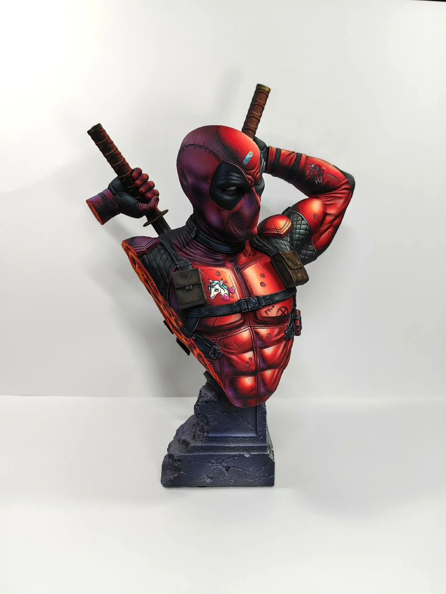 2d comic color  marvel figure repaint-Deadpool - Image 5