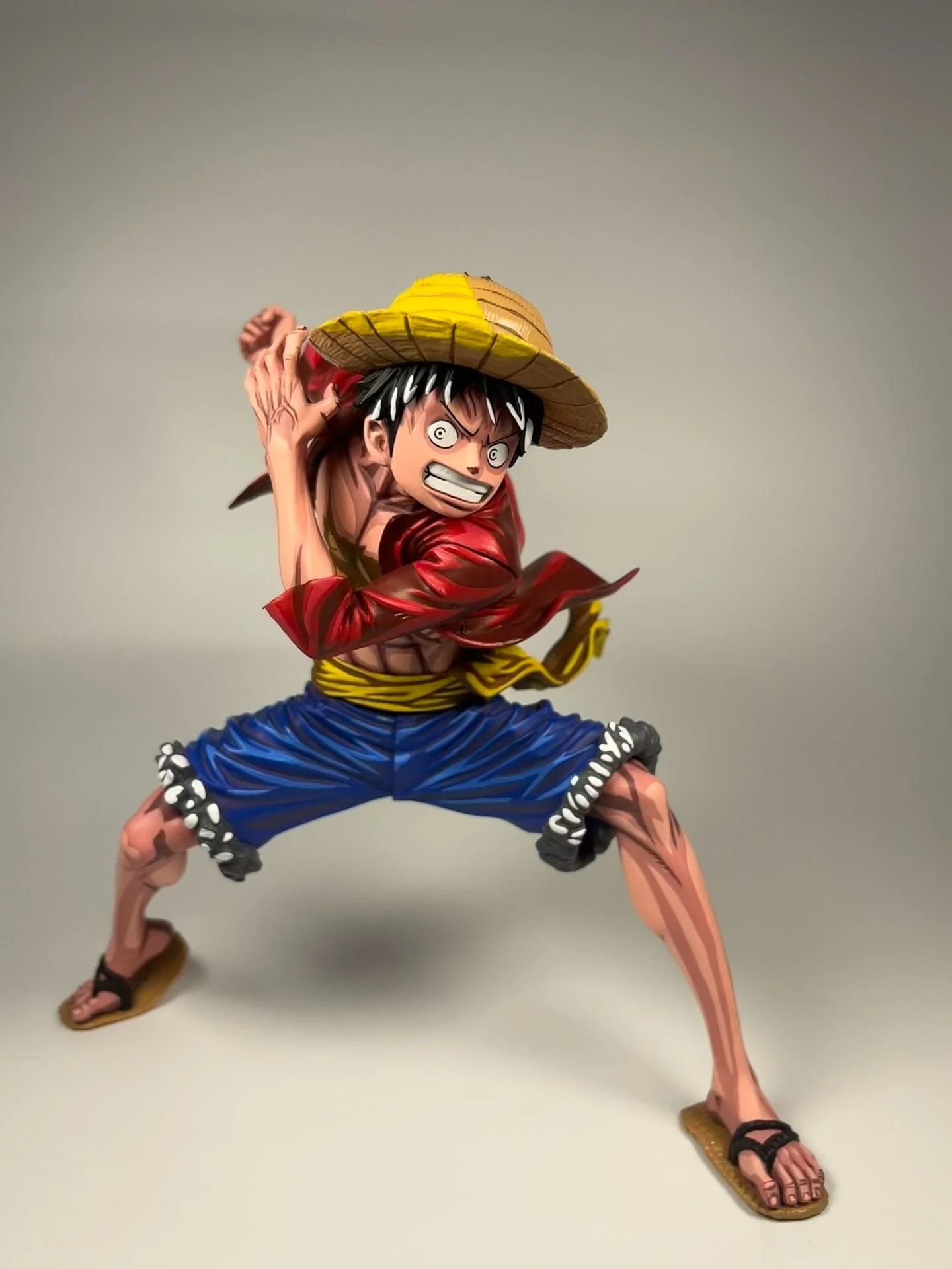 2d comic color one piece figure repaint-luffy
