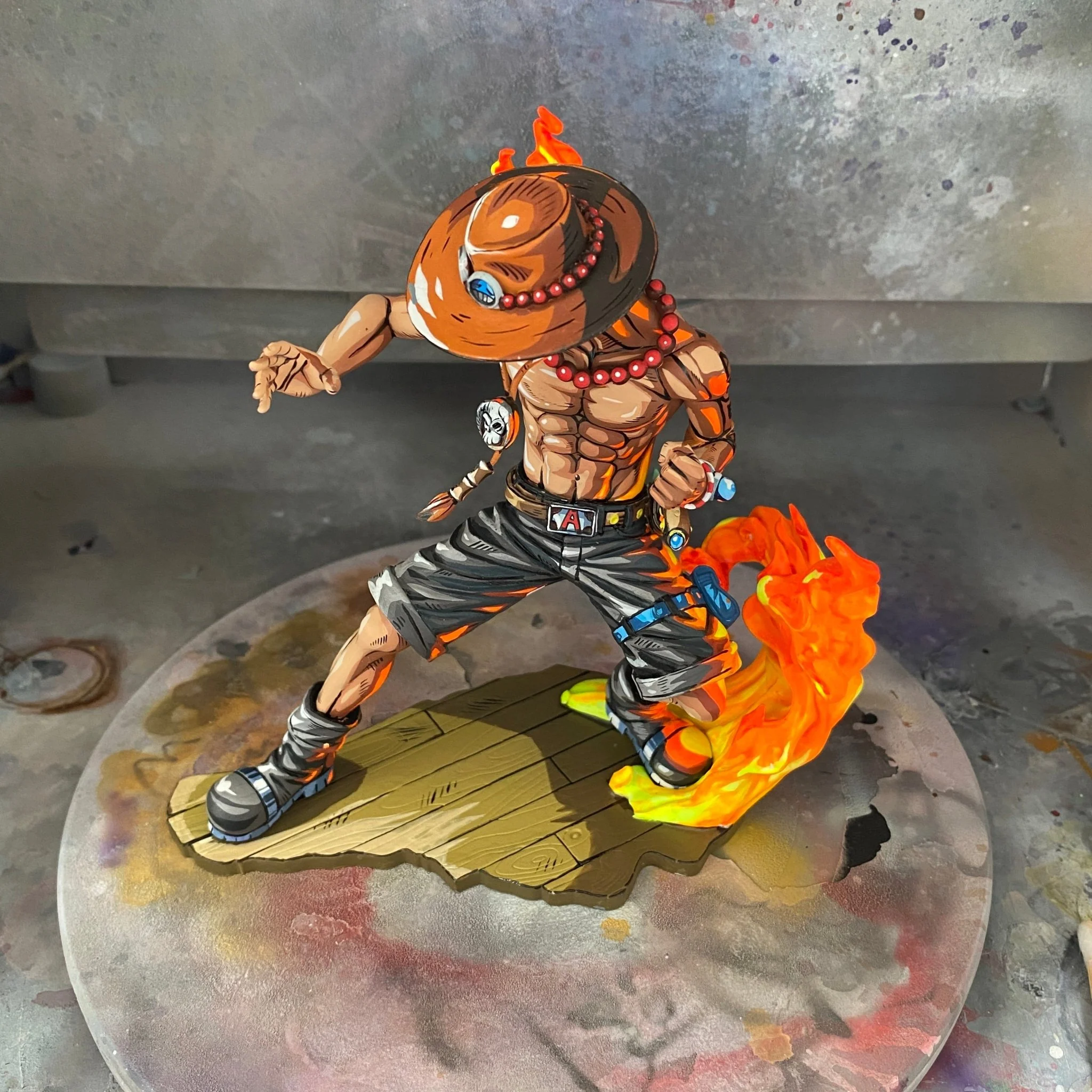 2D one piece  Ace repaint Figure - Image 4