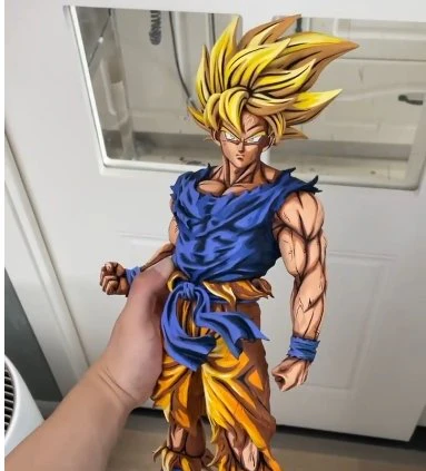 2D Painting 2D DRAGONBALL figure repaint Kd Super goku - Image 3