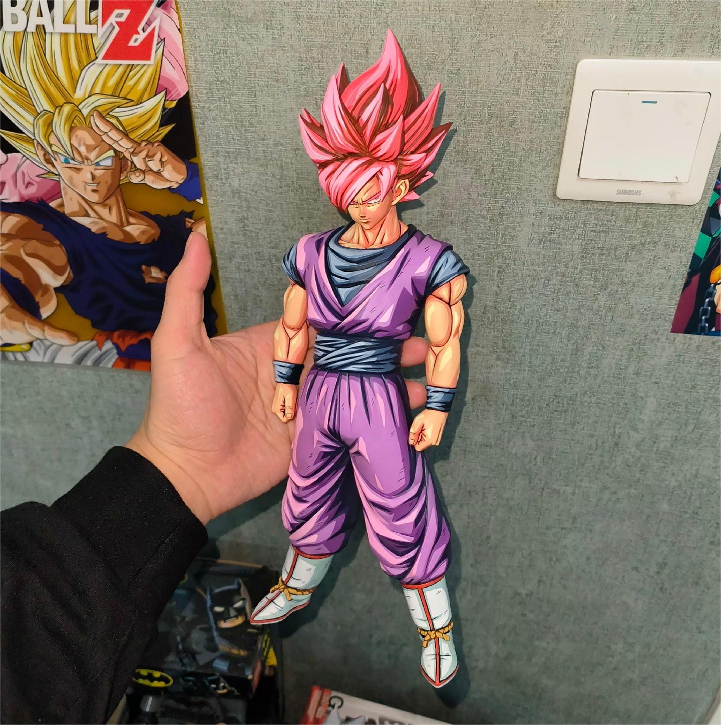 2D Painting 2D DRAGONBALL figure repaint Pink Goku