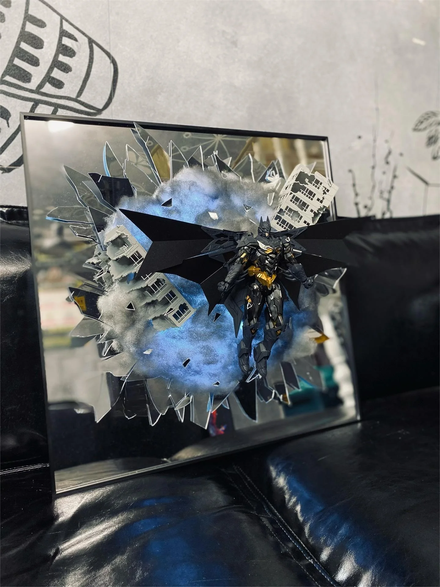 Broken Mirror-Batman figure-Body Black Flying Stance - Image 4