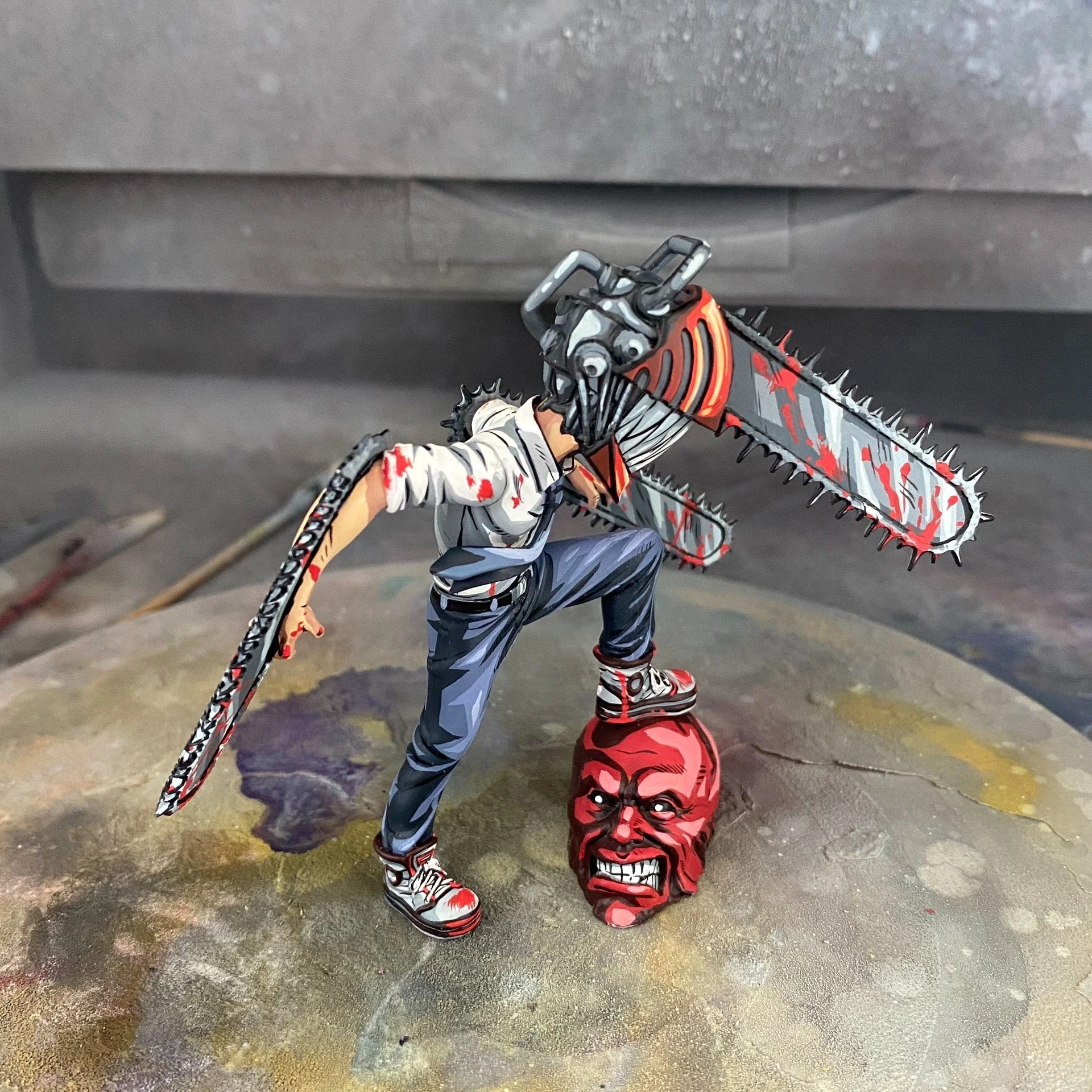 2d comic color Chainsaw Man figure repaint-wcf-Denji - Image 3