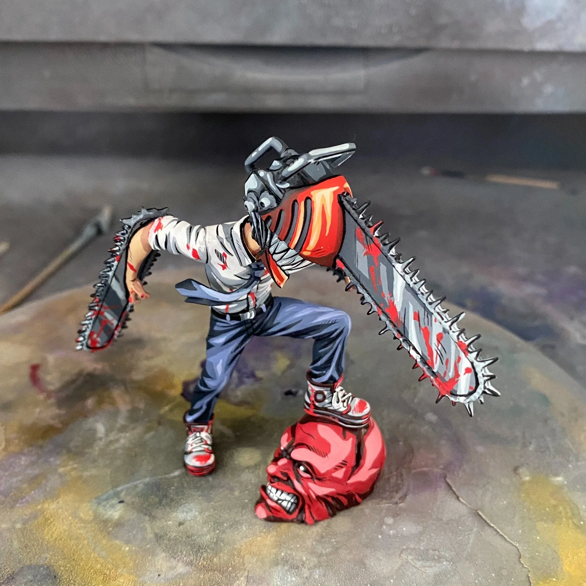 2d comic color Chainsaw Man figure repaint-wcf-Denji - Image 4