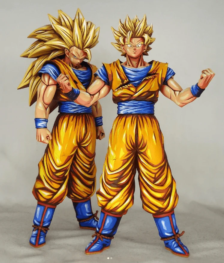 Dragon Ball Anime Coating Comic Color Effect Figure Goku Super Saiyan