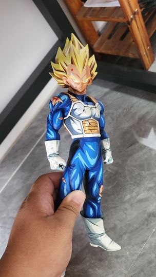 2d comic color dragonball figure repaint-vegeta- With floor - Image 3