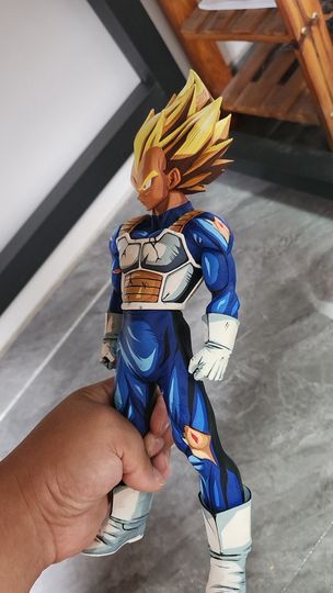 2d comic color dragonball figure repaint-vegeta- With floor - Image 5