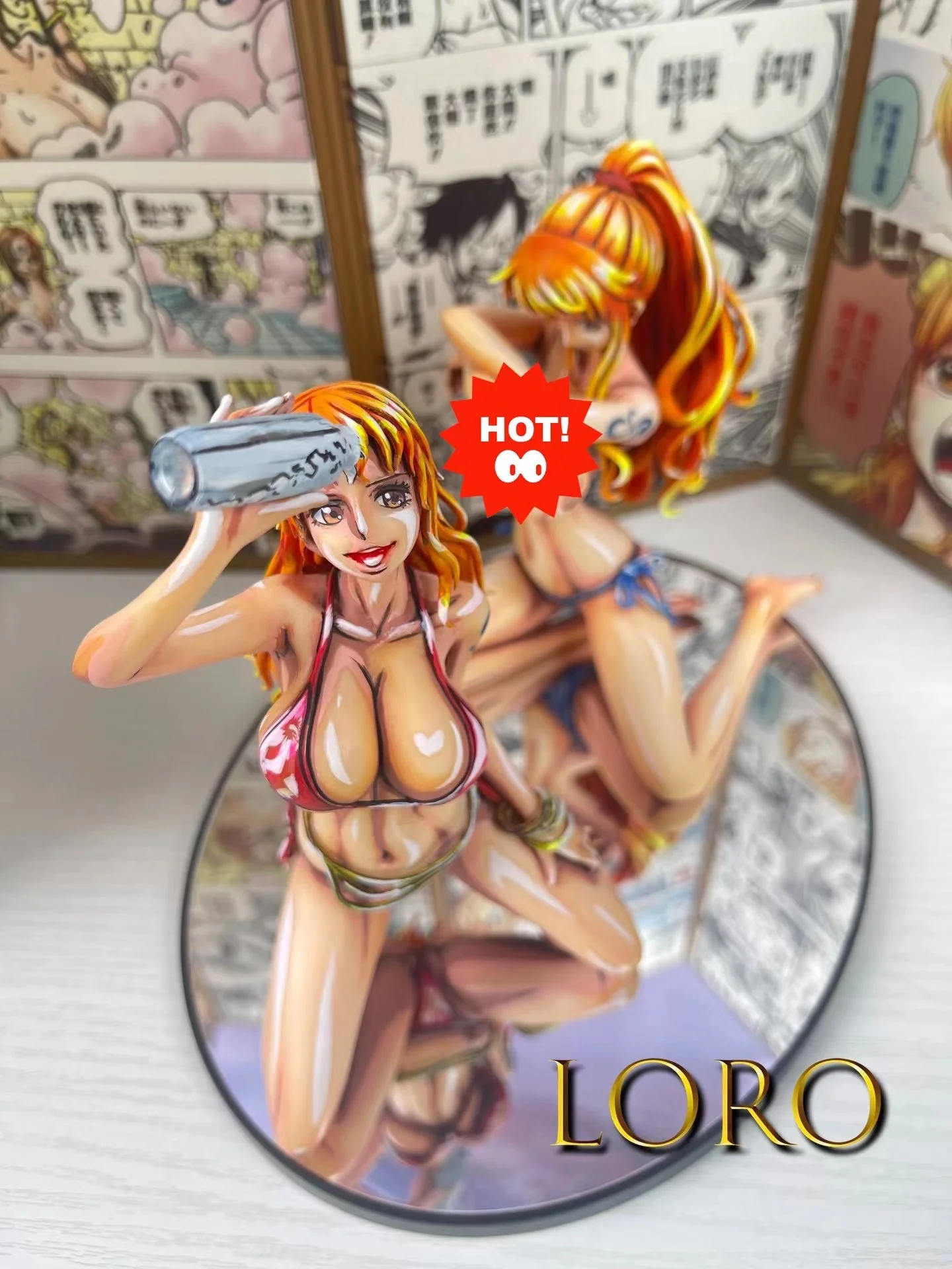 One Piece Hancock and Nami coating Comic color effect Figure model(friend's work) - Image 3