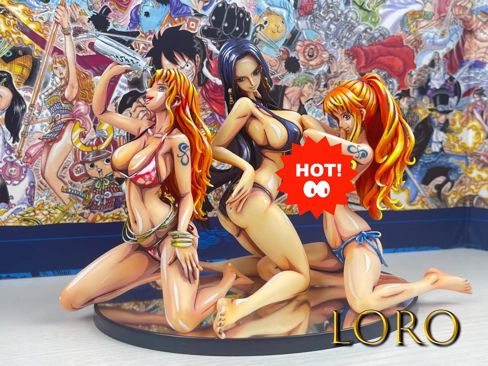 One Piece Hancock and Nami coating Comic color effect Figure model(friend's work) - Image 4
