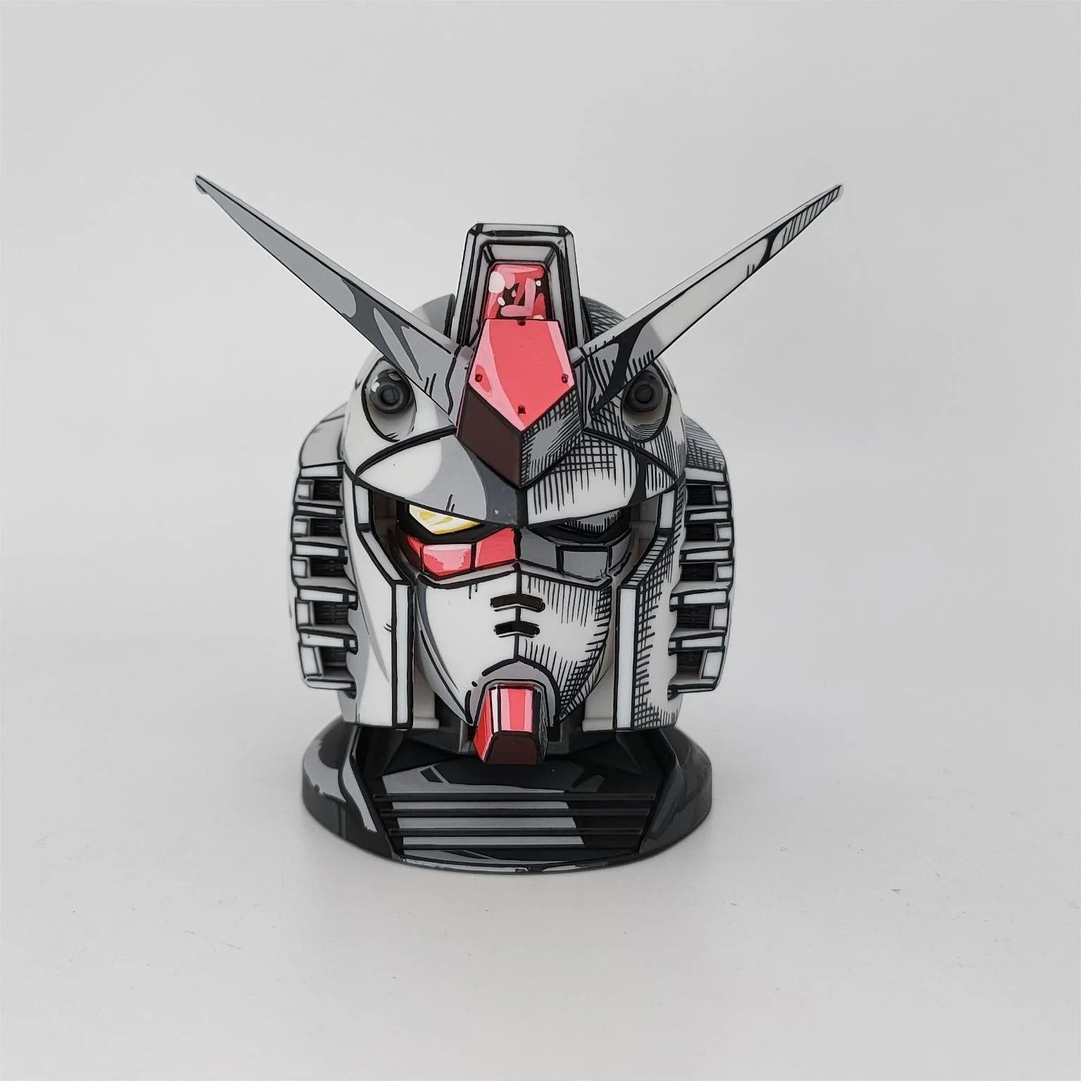Repaint Gundam 2d gashapon head manga color gunpla - Image 3