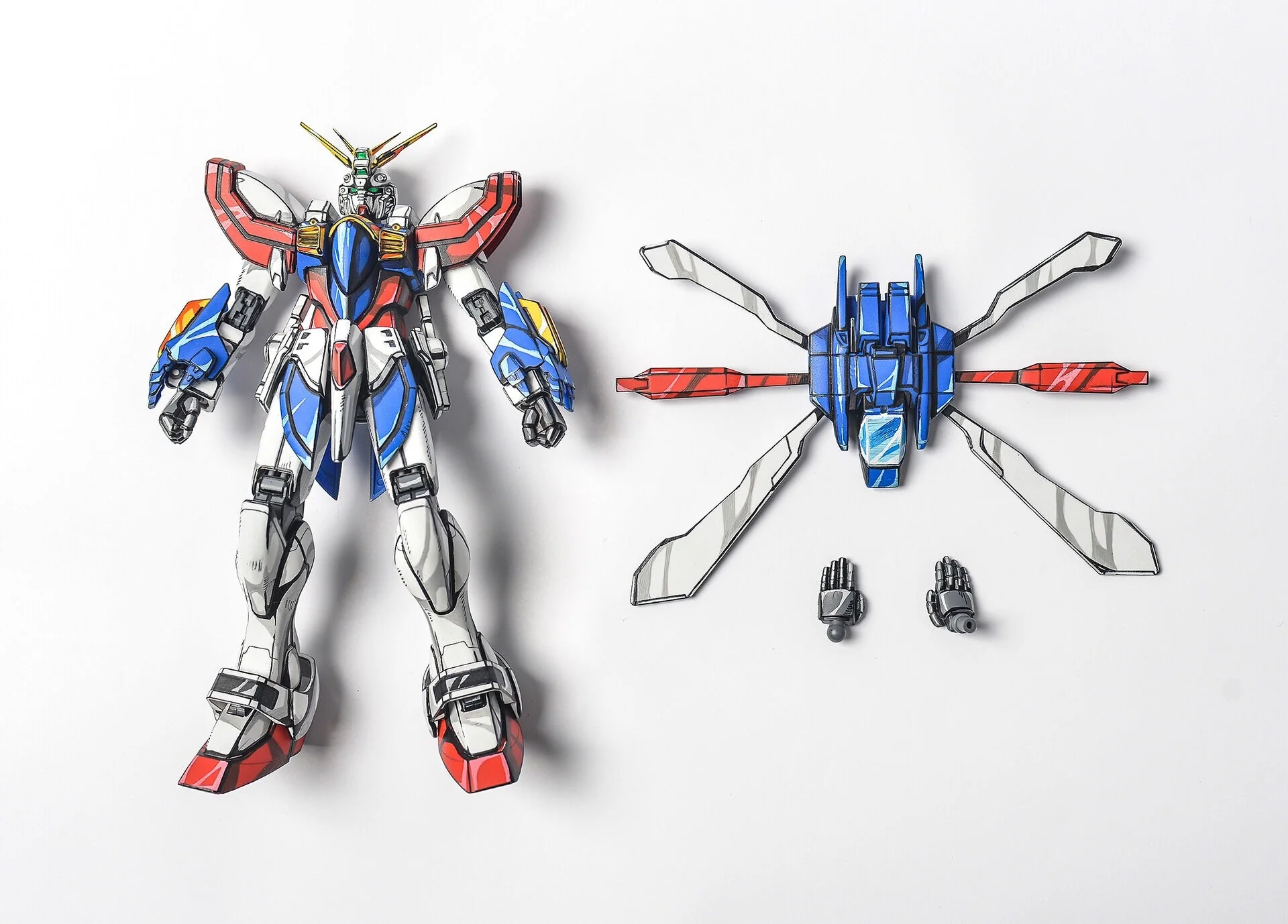 Repaint Gundam 2d manga color gunpla-God Gundam - Image 9
