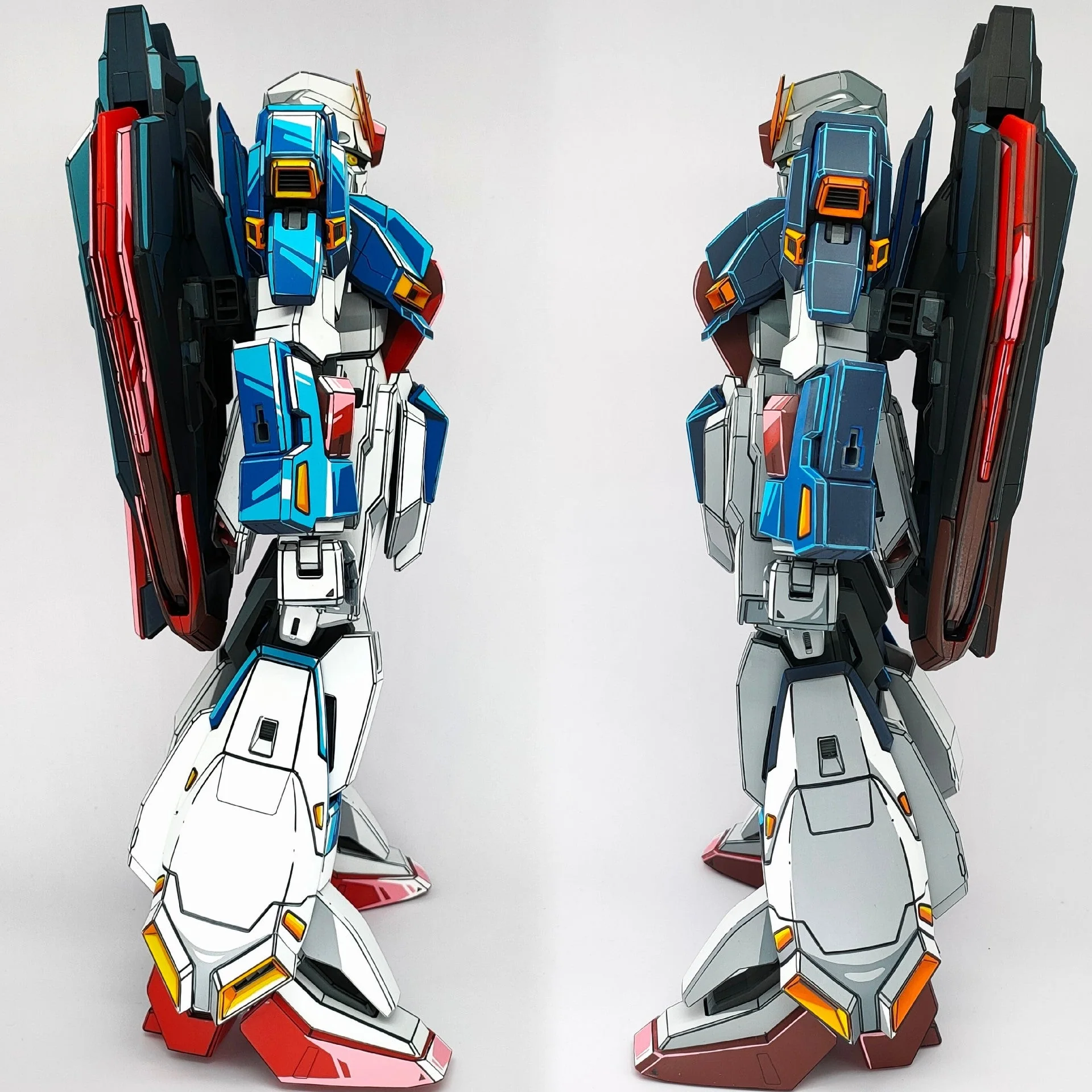 Repaint Gunpla 2d Pgz Gundam manga color figure - Image 3