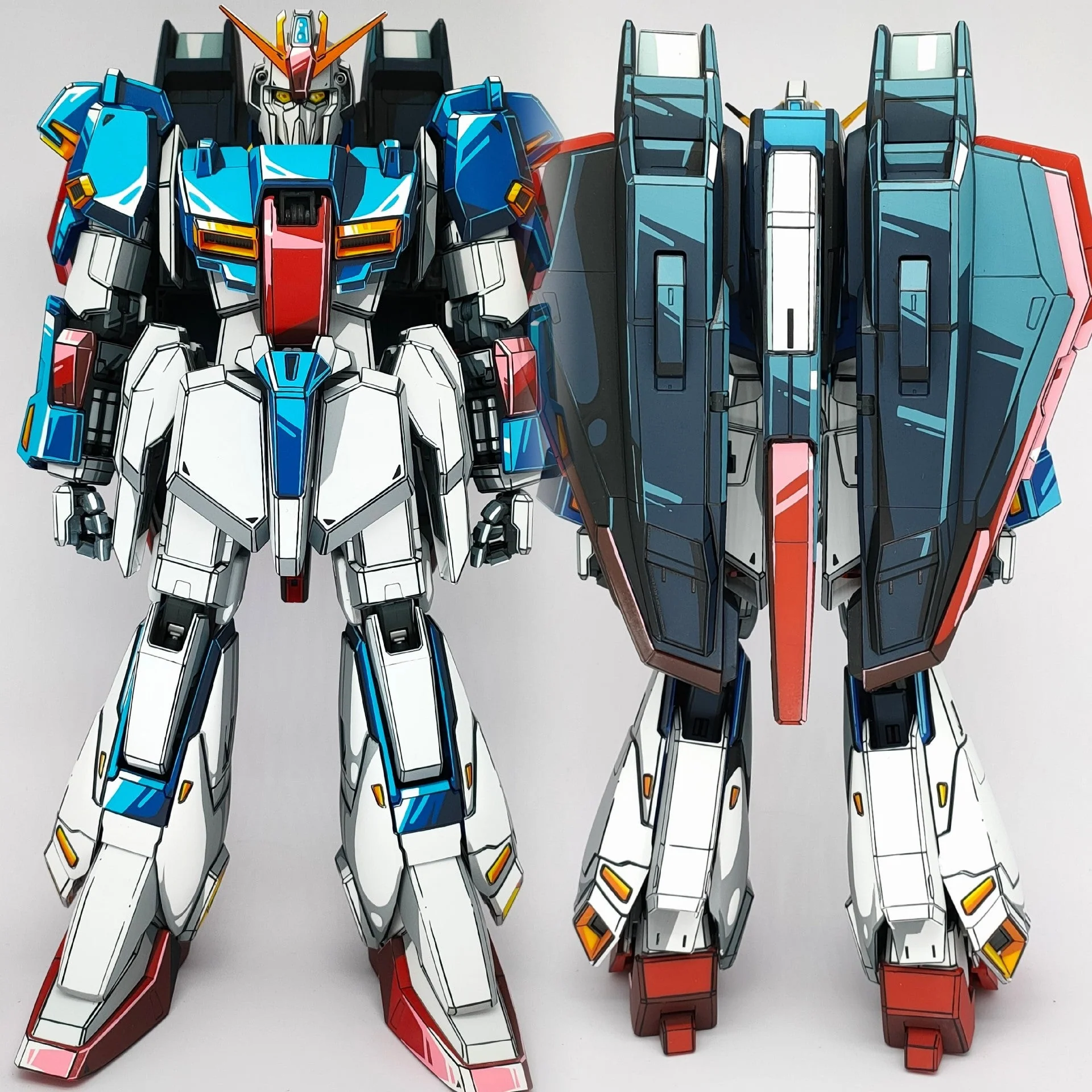 Repaint Gunpla 2d Pgz Gundam manga color figure - Image 4