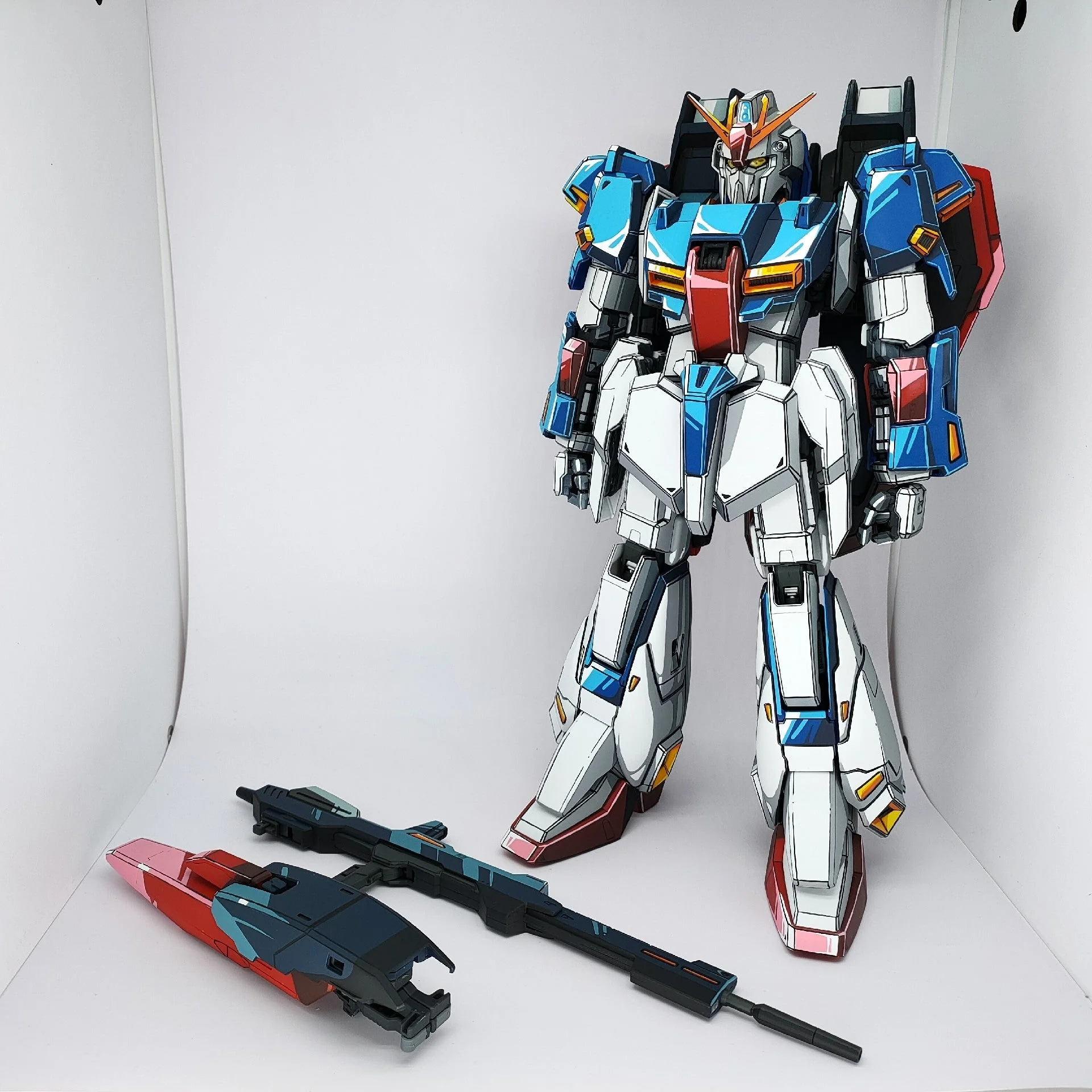 Repaint Gunpla 2d Pgz Gundam manga color figure - Image 5