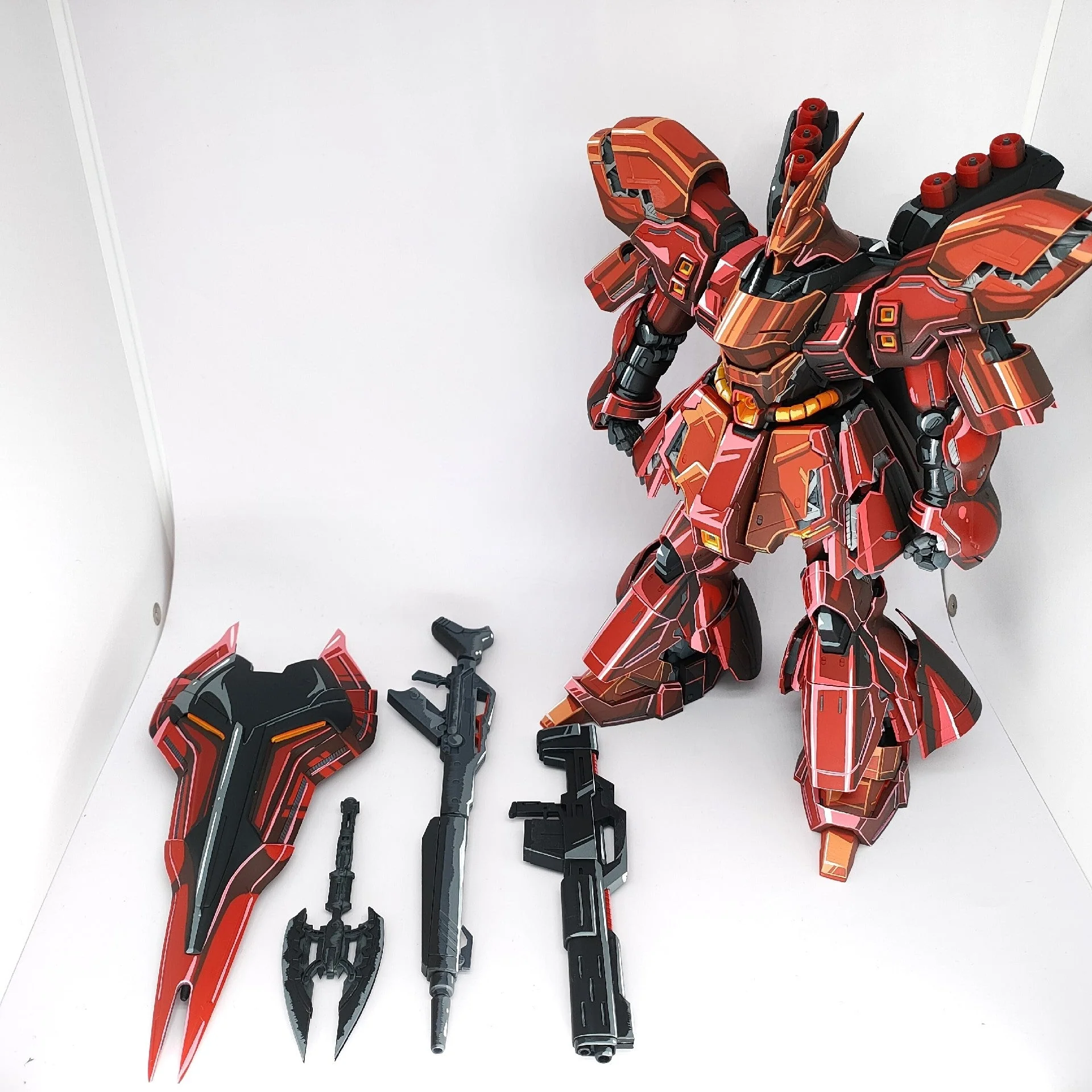 repaint mg card version sazabi 2d effect Gunpla - Image 8
