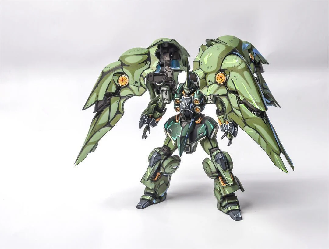 Repainting Gundam Kshatriya with photo frame background pure hand painting - Image 6