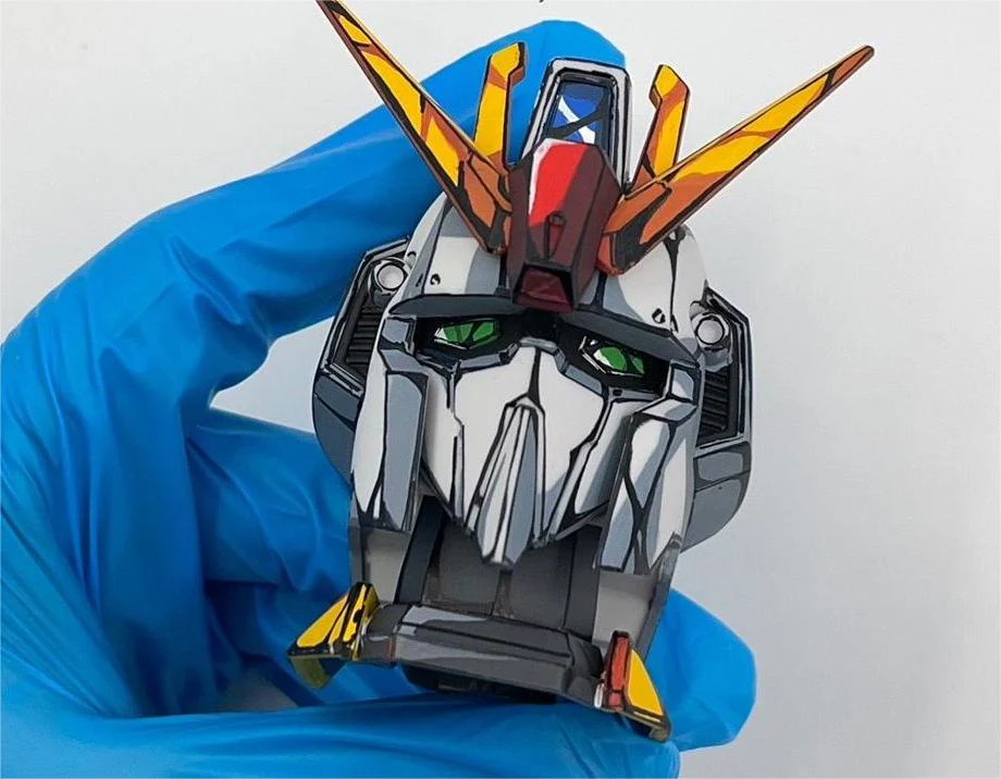 Repaint Z Gundam 2d gashapon head manga color gunpla - Image 3