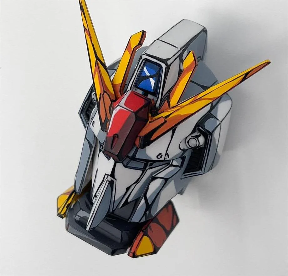 Repaint Z Gundam 2d gashapon head manga color gunpla - Image 4