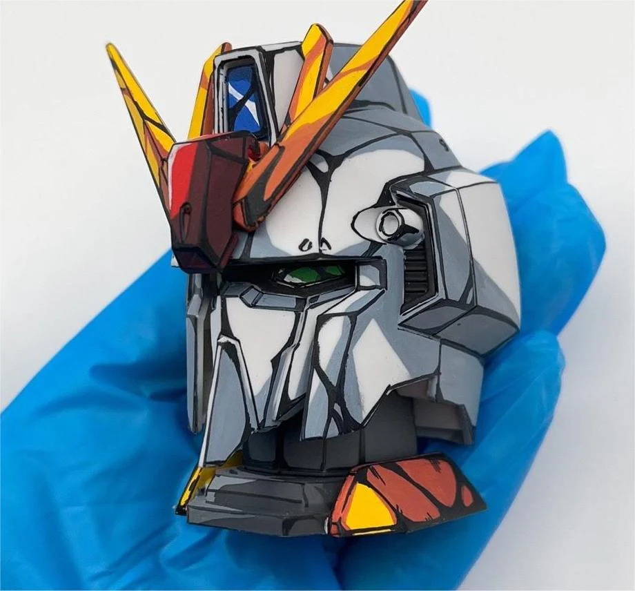Repaint Z Gundam 2d gashapon head manga color gunpla - Image 5